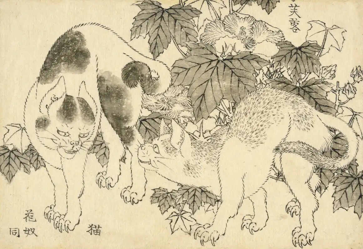 A drawing from Hokusai - Great Picture Book of Everything at the British Museum