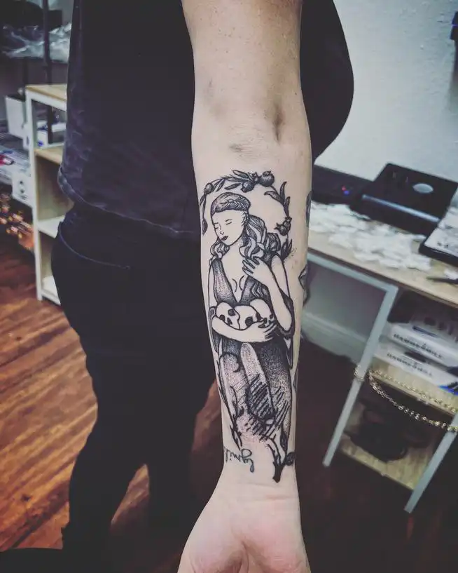 tattoo of pagan woman